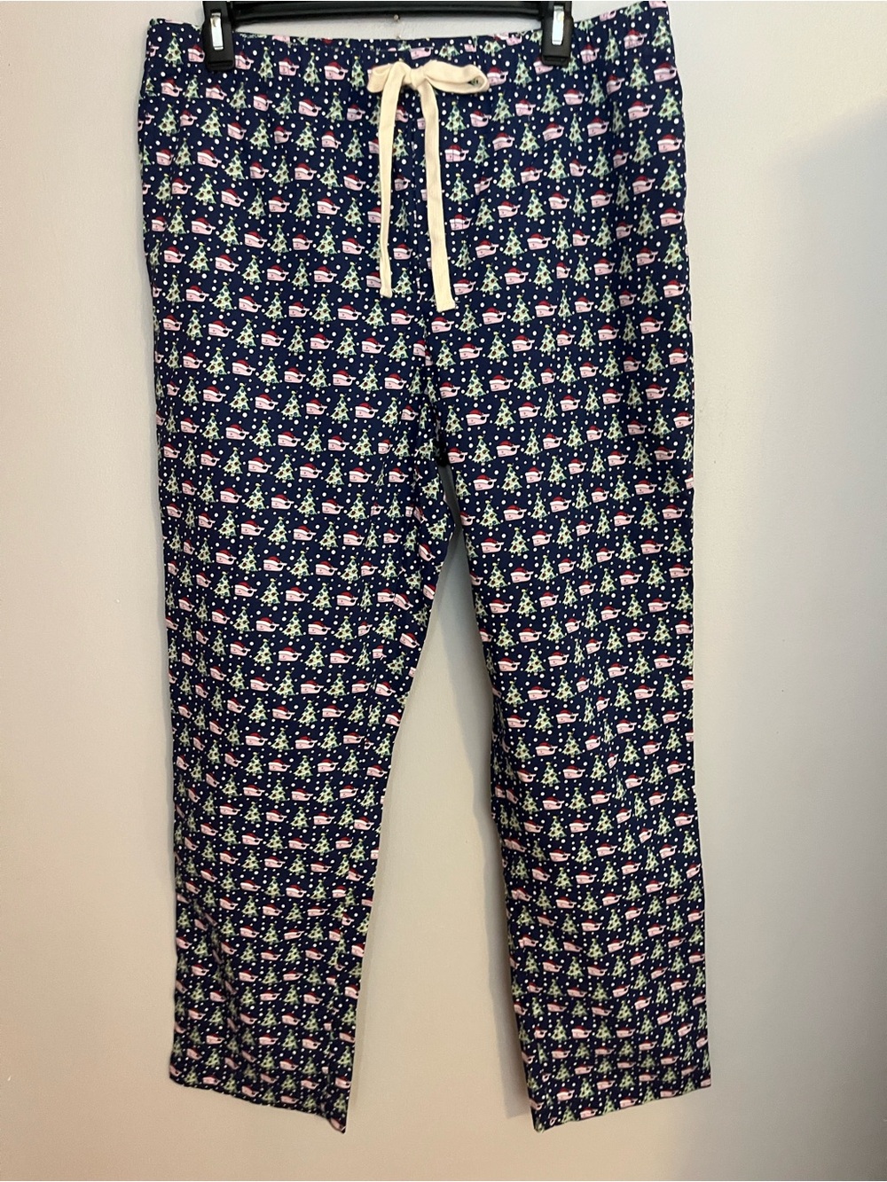 Vineyard Vines Navy Santa Whale Pajama Bottoms